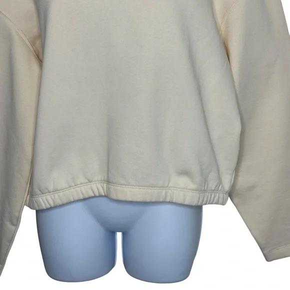 Timberland Womanβs Core + Funnel Neck Sweatshirt In Beige SZ. L - Picture 5 of 14